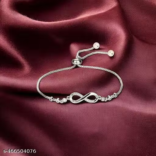 Silver Crystal Infinity Adjustable Bracelet