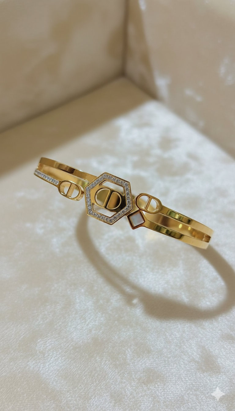 Gold Plated WaterProof & SweatProof Statement Bracelet