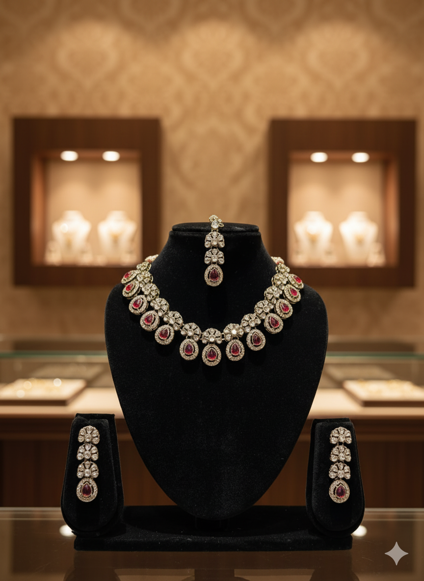 Red Kundan Necklace