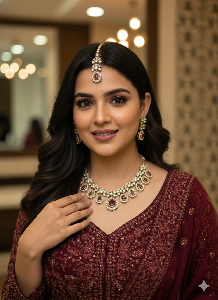 Red Kundan Necklace