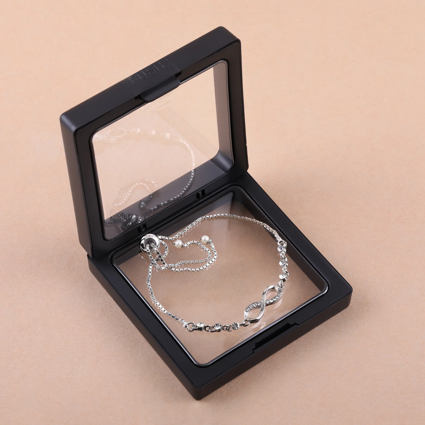 Crystal Pave Infinity Adjustable Bracelet