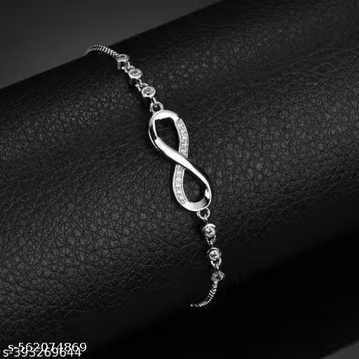 Silver Crystal Infinity Adjustable Bracelet