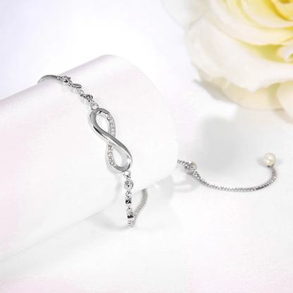 Crystal Pave Infinity Adjustable Bracelet