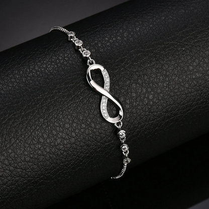 Crystal Pave Infinity Adjustable Bracelet