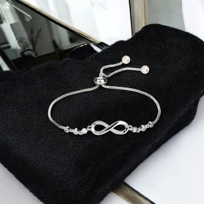 Crystal Pave Infinity Adjustable Bracelet