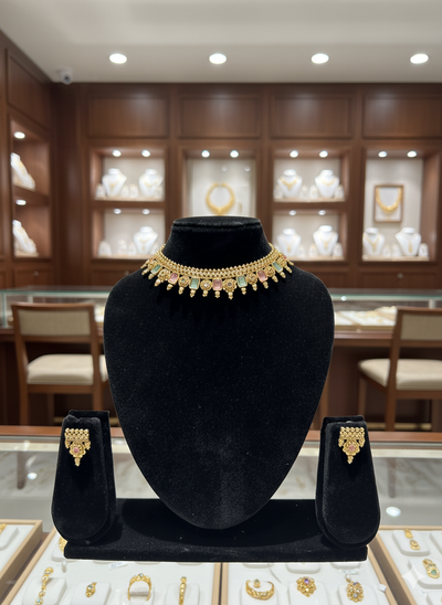 Indian Heritage Artificial Gold Jewelry Set