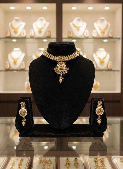 Rajwadi Gold Plated Necklace