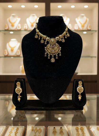 Golden Antique chokar Set